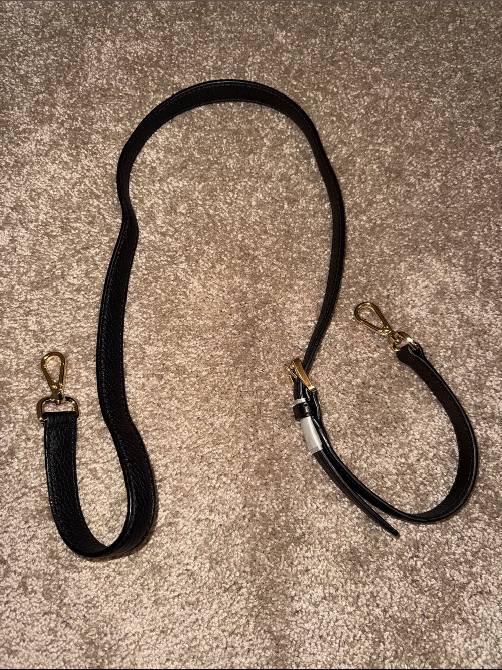 Michael Kors Replacement Purse Strap Black Leather Gold Adjustable Crossbody